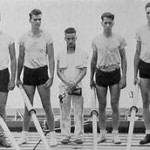 Don Canfield on right, UW Varsity Rowing 1939. (Univesity of Washington Photo)