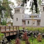 The Bridge House, with entry bridge over wetlands area (Alex Hayden Photo)