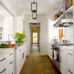 Kitchen, showing recycled flooring and countertops made from recycled paper, glass and low-carbon cement (Alex Hayden Photo)