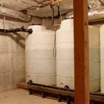 Storage tanks for rain-water reclamation system. (Alex Hayden Photo)