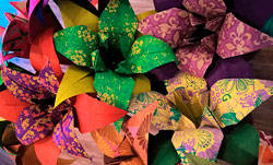 Folded paper flowers will be on display at Island Paper Chase. (Courtesy Photo)