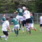 It was a fight to the finish at last Fridays soccer game against Charles Wright. (Jim Westcott Photo)