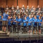 Chautauqua and McMurray singers perform together at the Vashon Island Chorales recent concert at VCA. (Shelly Hanna Photo)