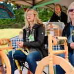 Fiber spinners demonstrate their craft at a previous Sheepdog Classic. (Kim Farrell Photo)