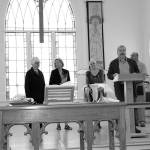 Vanderpool, second from left, Ferriel, Unofficial Mayor Tink, Szala and Dorn. (Susan Riemer / Staff Photo)