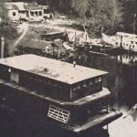 The bunkhouse barge and African Queen, 1981. (Jim Burke Photo)