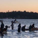 A crowd of about 175 people came out to see the racers off early in the morning on July 4, but conditions were too windy. (Tom Hughes Photo)