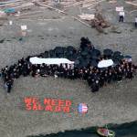 In 2009, this human orca mural was created on Vashon to celebrate the victory against the gravel mine on Maury Island. (Courtesy Photo)