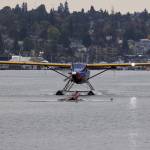 BBRCs Mabel Moses stopping traffic on her way to a silver medal in the open womens single at Sundays Tail of the Lake regatta on Lake Union. (Leanne Norby Photo)
