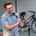 Joe Nguyen at the August candidate forum at Ober Park (Paul Rowley/Staff Photo).