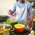 Pink Tractor Farms Dave Hatfield cooks a Palouse Winery dinner at Relish. (Shauna Ahern Photo)