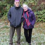Don Cole and Joan Wortis outside their Frog Holler home (Susan Riemer/Staff Photo).