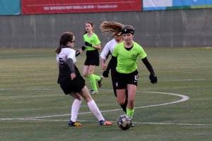 Girls U14 soccer team wins cup