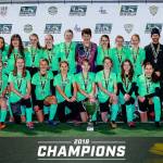 Girls U14 soccer team wins cup
