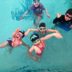 Young Seals swimmers recently took a dip in the community pool under the bubble. It went up on Oct. 15. (Lisa MacLeod Photo).