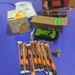 The Vashon Early Learning Coalition used funds from a Best Starts for Kids grant to purchase supplies for a go-kit, ranging from childrens dust masks to snap lights and mylar blankets (Joanne Jewell Photo).