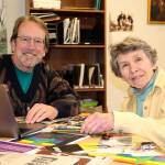 Islanders Stephen Silha and Ellen Kritzman are making plans for their upcoming exhibit chronicling the history of LGBTQ life on Vashon (Paul Rowley/Staff Photo).