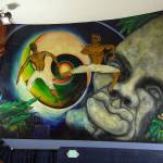 Jac Tabors 1952 mural, inspired by the fictional lost continent of Mu, has divided islanders for years (Peter Ray Photo).