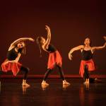 Vashon Center for Dance students Mia Kuzma, Ruby Joyce and Roslyn Bellscheidt in an Original Works performance (Andy Dunnicliff Photo).