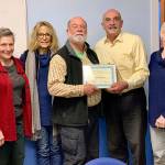 Left to right: Beverly Miller, Leslie Ferriel, Rick Wallace, Bill Dorn and Vashon HouseHold vice president Carolyn Wilbur. (Courtesy Photo)