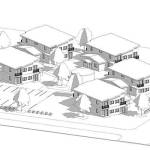 An artists rendering of the proposed Island Center Homes development at the corner of SW 188th Street and Vashon Highway (Form + Function Photo).