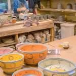 Liz Lewis, one of the founders of Vashons semi-annual art studio tour, will once again show her colorful bowls, pots, and dishes in the upcoming tour (Terry Donnelly Photo).