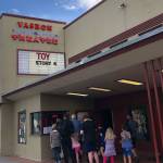 Islanders young and old lined up to buy concessions for one of the first screenings of Toy Story 4, now playing at Vashon Theatre (Tom Hughes Photo).