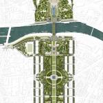 The master plan vision for the Eiffel Tower and the surrounding area (Gustafson Porter + Bowman Photo).