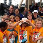 Some campers from Camp Goodtimes, held at Camp Burton, out for a boat ride around Seattle (Courtesy Photo).