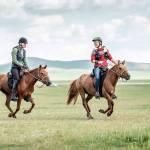 Ella Mildon, left, a former islander and previous member of Vashons 4-H Rock Riders Club, rides across Mongolia in the Mongol Derby (Courtesy Photo).