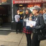 Protesters at a demonstration in Seattle after the news of the Caffe Vita email broke (Elizabeth Shepherd/Staff Photo).