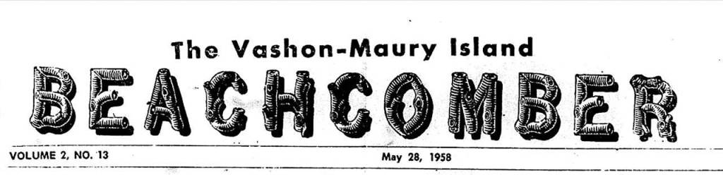 The May 28, 1958, Beachcomber banner (Courtesy Photo).