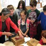 Students have the opportunity to learn from a multitude of different creative mediums when teaching artists join island classrooms (Courtesy Photo).