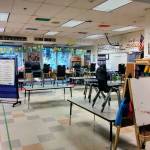 Shannon Moylans empty kindergarten classroom at Chautauqua Elementary School (Paul Rowley/Staff Photo).