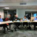 (From left to right): school board member Bob Hennessey, superintendent Slade McSheehy, Chair Rheagan Sparks and board member Toby Holmes (Paul Rowley/Staff Photo).