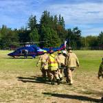 Life Flight Network conducts a training session with North Kitsap Fire & Rescue in Kingston (Courtesy Photo).