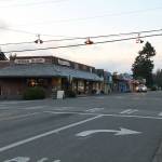 The 4-way stop on a quiet morning last month (Paul Rowley/Staff Photo).
