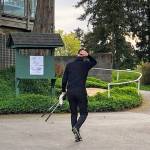 Golf courses in Washington State are deemed nonessential businesses by Gov. Jay Inslees Stay Home, Stay Healthy order issued on March 23. They are to remain closed at least until May 4, but on Sunday, golfers and others were visible from the roads surrounding Vashon Golf & Swim Club (Tom Hughes Photo).
