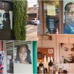 Courtesy Photos                                Top left, a large portrait of Samuel DeBose faces the street at The Ruby Brink. Top right, Philando Castiles portrait hangs at Lost & Found. Bottom left, a portrait of Rekia Boyd adorns the front window of Rock It. Center, Breonna Taylors photo graces the entrance to Vashon Pizza. Bottom right, a portrait of Atatiana Jefferson hangs inside Vashon Island Baking Company.