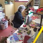 Islander Kari Ulatoski, at work for Masks For Vashon (Courtesy Photo).