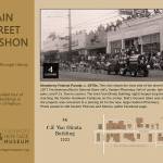 This panel, a part of Main Street Vashon: A Walk through History, describes what has happened in the building now housing O Sole Mio Pizza (Courtesy Photo).