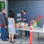 The Vashon library has been doing a brisk business, even though patrons are not allowed inside. Until King County goes to Phase 3 of reopening, the library has been operating a Curbside to Go program where you may place items on hold and then come pick them up, either by making an appointment or waiting in line at a walk-up table. Theres also a bonus. You can request Genre Bags with five surprise titles in a subject area of your choice. Curbside hours are from 10 a.m. to 1 p.m. Tuesday through Saturday and 4 to 7 p.m. Tuesday through Thursday. For more details, visit kcls.org/curbside (Michelle Bates Photos).