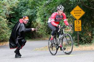A grueling bike race makes adjustments, in a grueling year