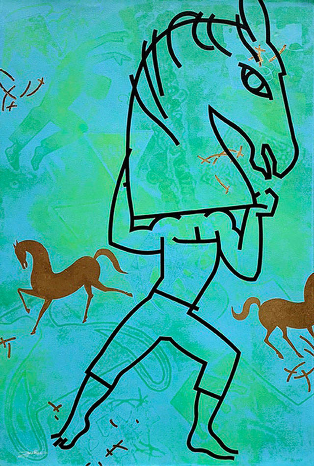 Horse Play by Brian Fisher is included in ViVAs annual membership show, to be held at Vashon Center for the Arts for the first time this year (Courtesy Photo).