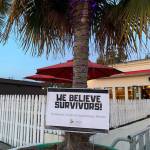 A sign promoting The DOVE Projects second annual We Believe Survivors campaign outside Camp Colvos Brewery on Vashon Highway (Courtesy Photo).
