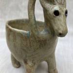 Mary L. Robinsons Goat Pot is another work in the miniatures exhibit at Vashon Center for the Arts (Courtesy Photo).