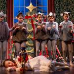 In VCAs 2018 production of The Nutcracker, Ella Strong appeared as Clara, with Ballet 3 dancers as the rats (Dawn Stief Photo).