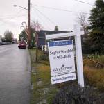 Outside Hinge Gallery, currently for sale, in town. For residential properties, while the upper-end home market of Vashon, priced at or above $1 million, is traditionally slower overall compared to home sales at the lower end below that price point, it was invigorated this summer (Paul Rowley/Staff Photo).