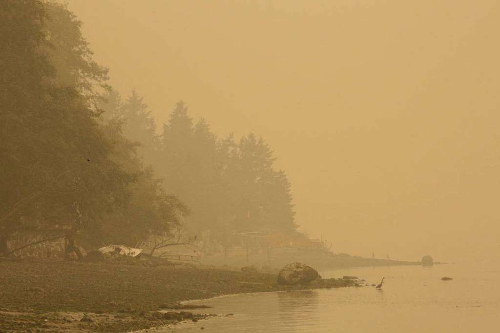 In September, island photographer Ray Pfortner captured eerie photographs of Vashon landmarks and beaches, smothered by wildfire smoke (Ray Pfortner Photo).