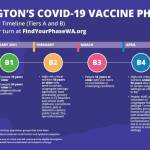 This state Department of Health chart shows the first 1B1 phase vaccine could arrive as soon as late this month. The chart portrays statewide allocation expectations, but not the actual timing of shots in the arms for Vashon islanders (Courtesy Photo).